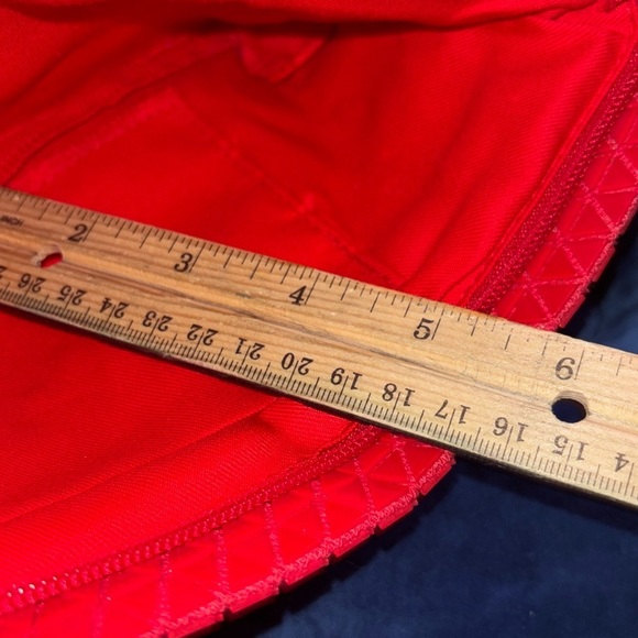 Textured Cestac Pouch  Wristlet Red - Picture 7 of 10